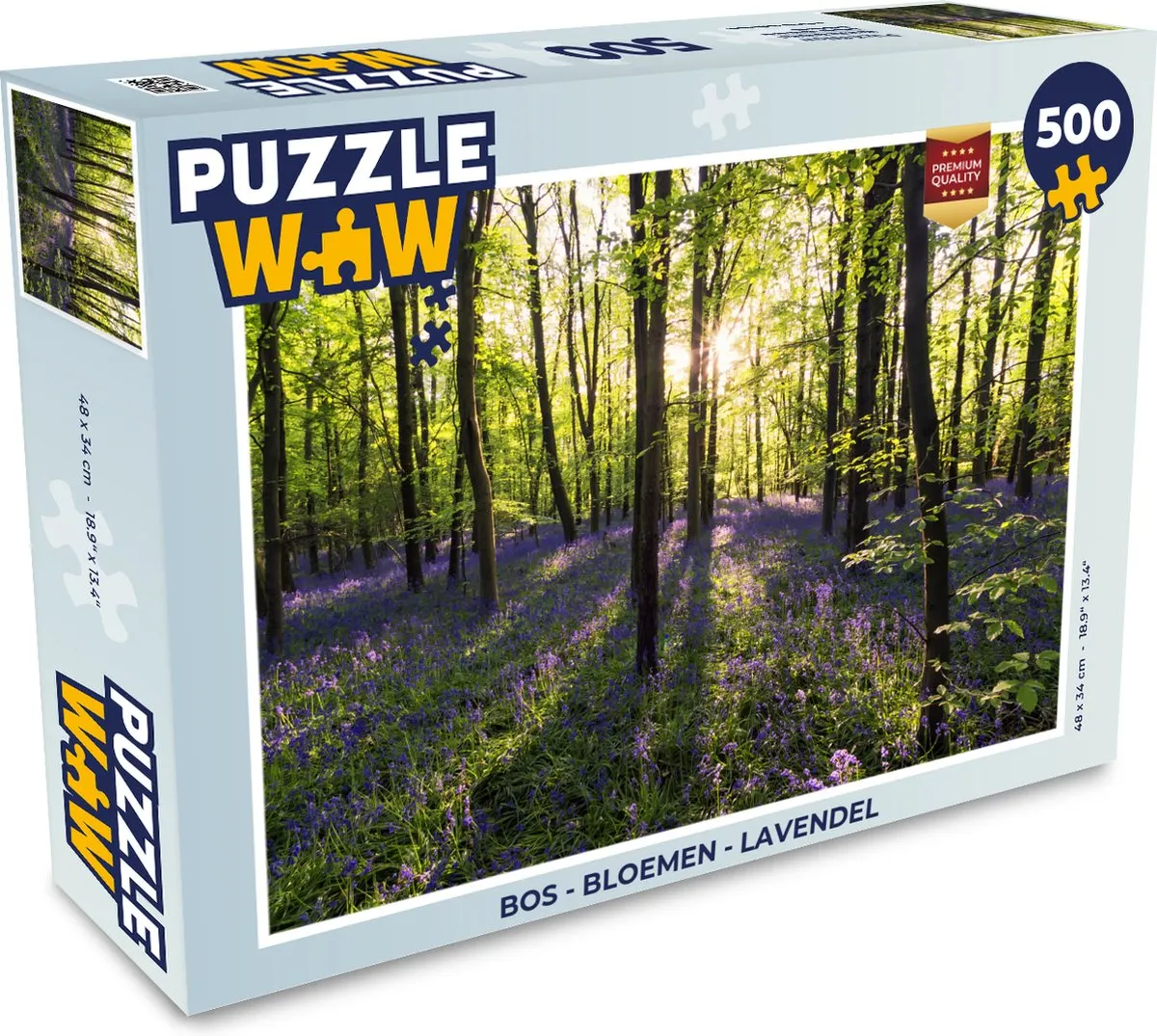 PuzzleWow Bos Bloemen Lavendel Legpuzzel 500 Stuks