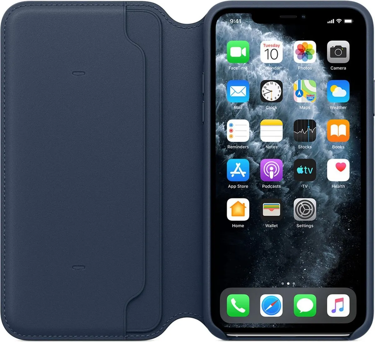 Apple iPhone 11 Pro Max Folio Hoesje - Deep Sea Blue