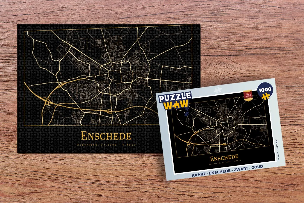 PuzzleWow Enschede Legpuzzel 1000 Stuks - Multicolor