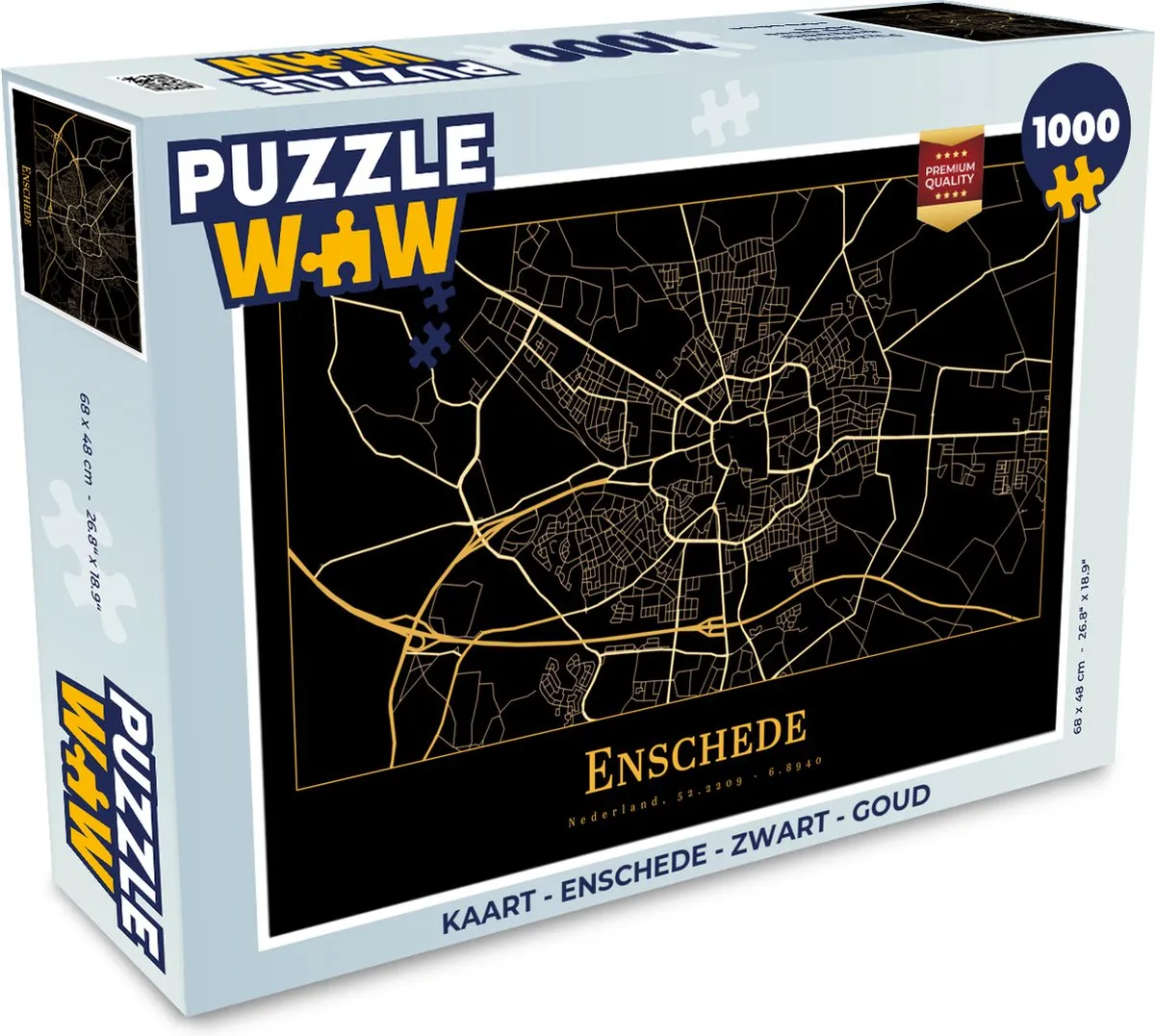 PuzzleWow Enschede Legpuzzel 1000 Stuks - Multicolor