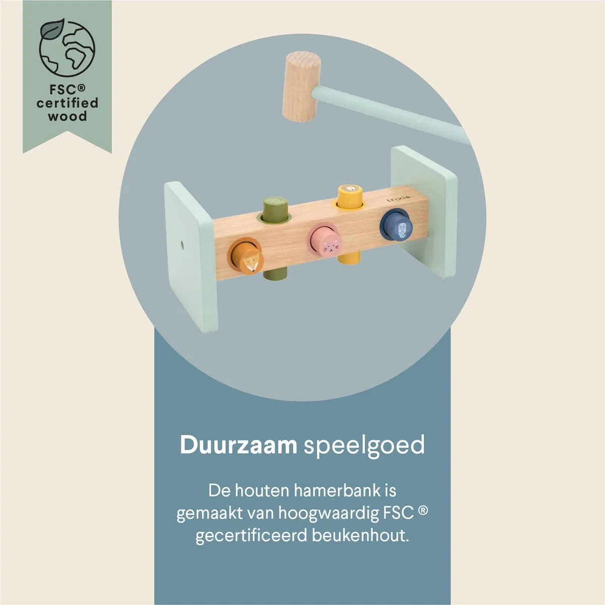 Trixie Houten Hamerbank - Diertjes
