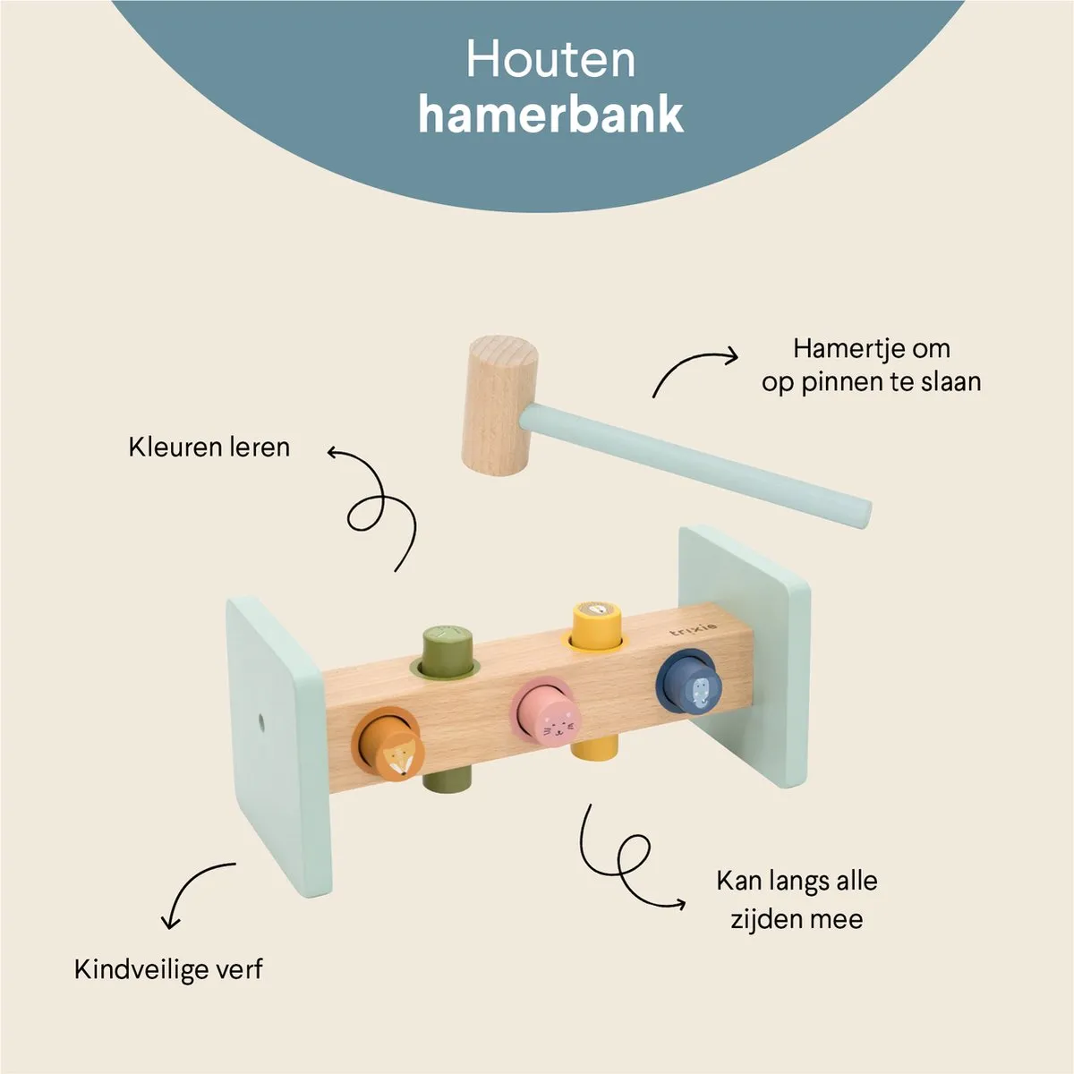 Trixie Houten Hamerbank - Diertjes