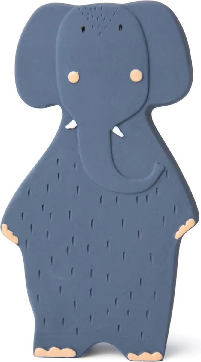 Trixie Baby Rubber Speeltje Mrs. Elephant - Blauw - afbeelding 2 van 4