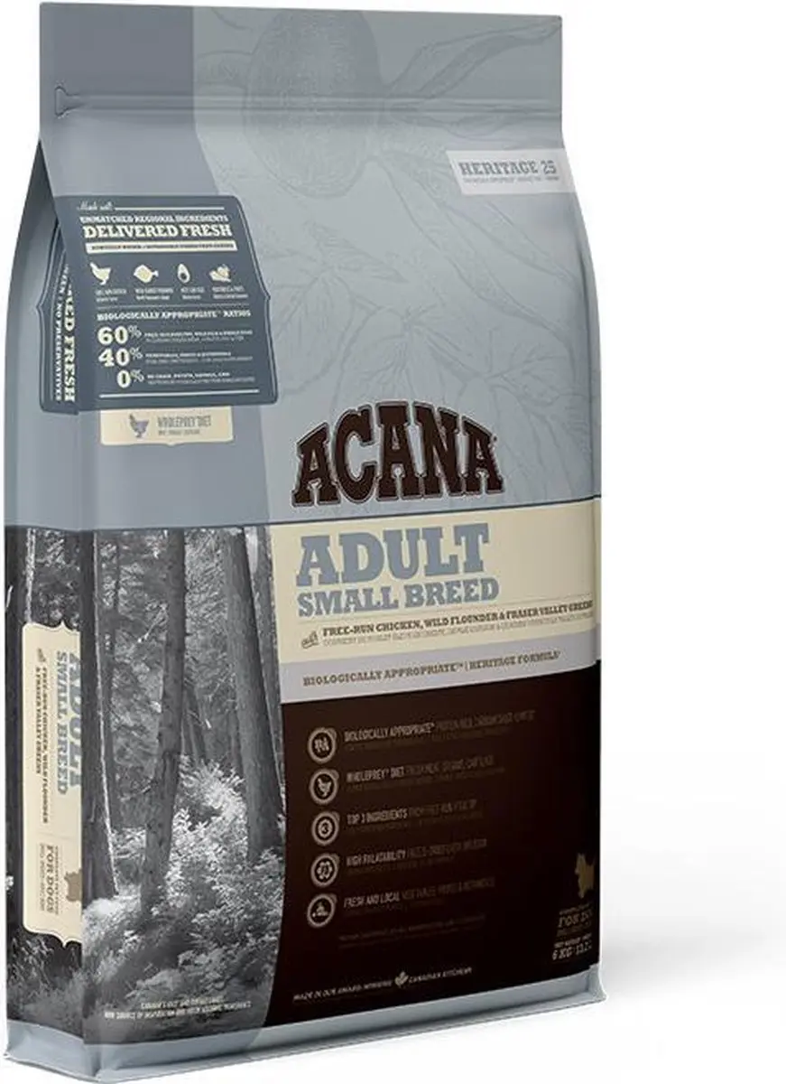 Acana HERITAGE Adult Small Breed 6 kg.