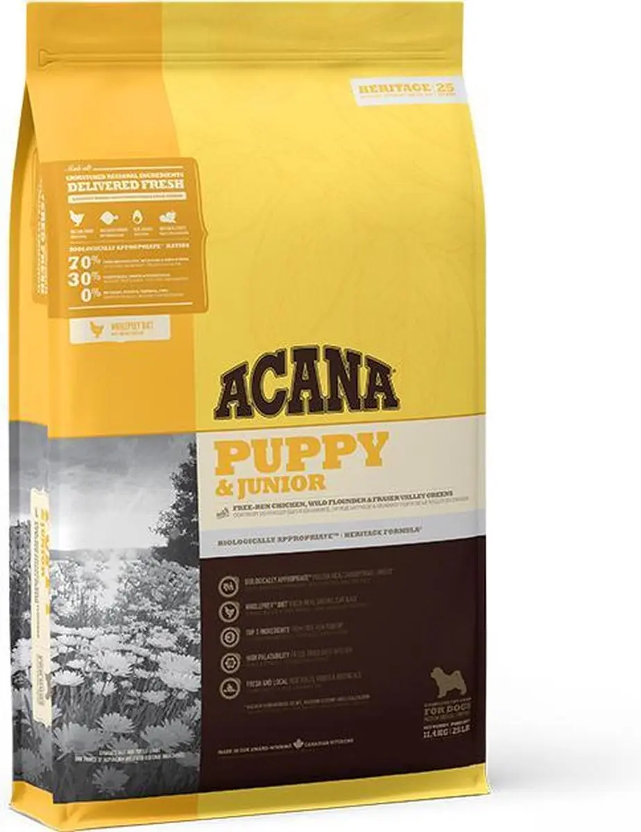 Acana HERITAGE Puppy & Junior 11.4 kg.