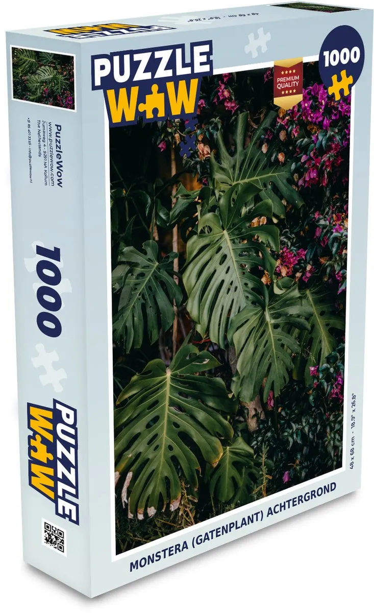 PuzzleWow Monstera Legpuzzel 1000 Stuks