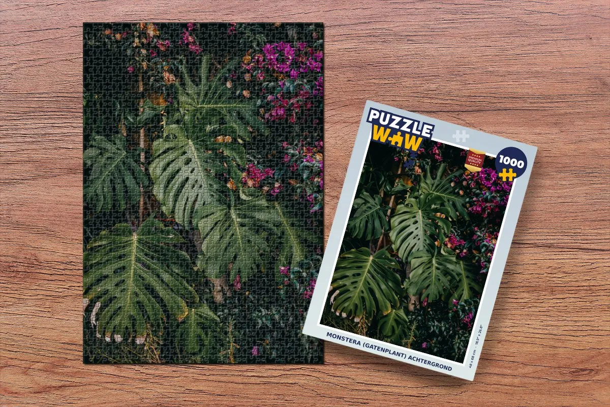 PuzzleWow Monstera Legpuzzel 1000 Stuks - Multicolor