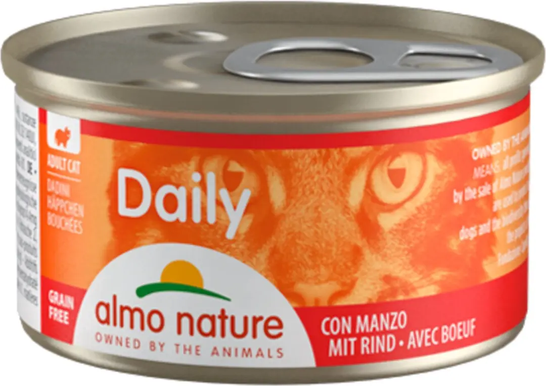 48x Almo Nature Daily Menu Kattenvoer Nat Blikje Rund 85 gr
