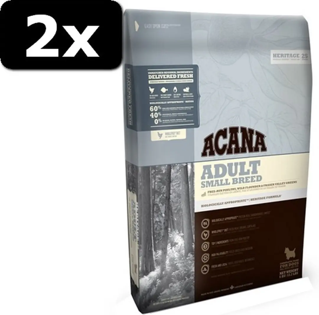 2x ACANA ADULT SMALL BREED 340GR