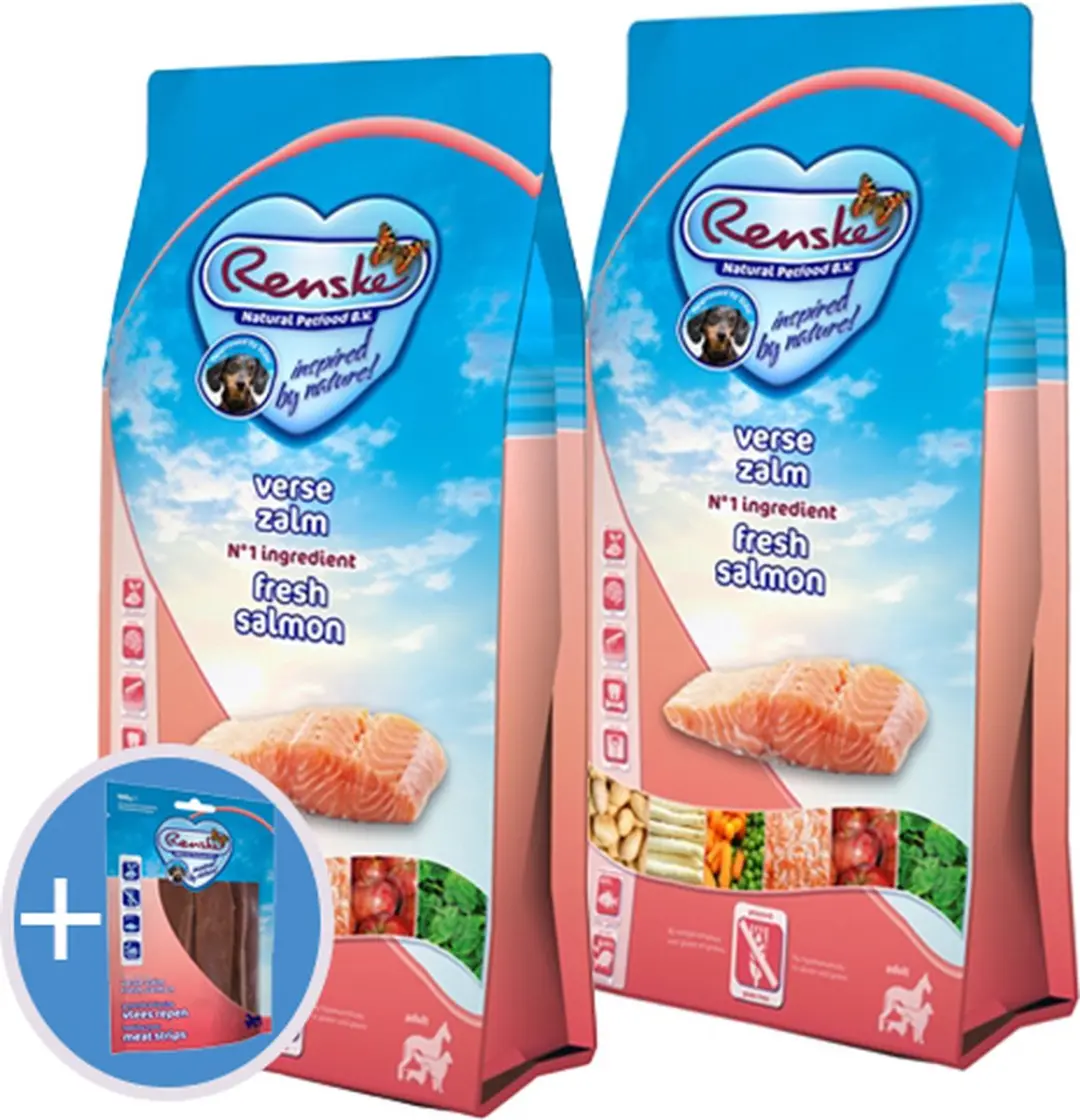 Renske super premium adult zalm graanvrij hondenvoer 2 x 12 kg