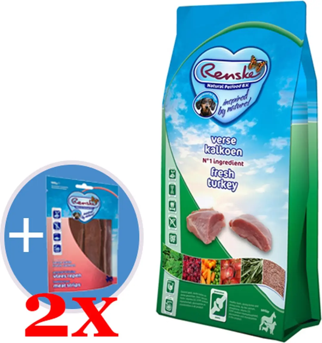 Renske  super premium senior kalkoen graanvrij hondenvoer 12 kg
