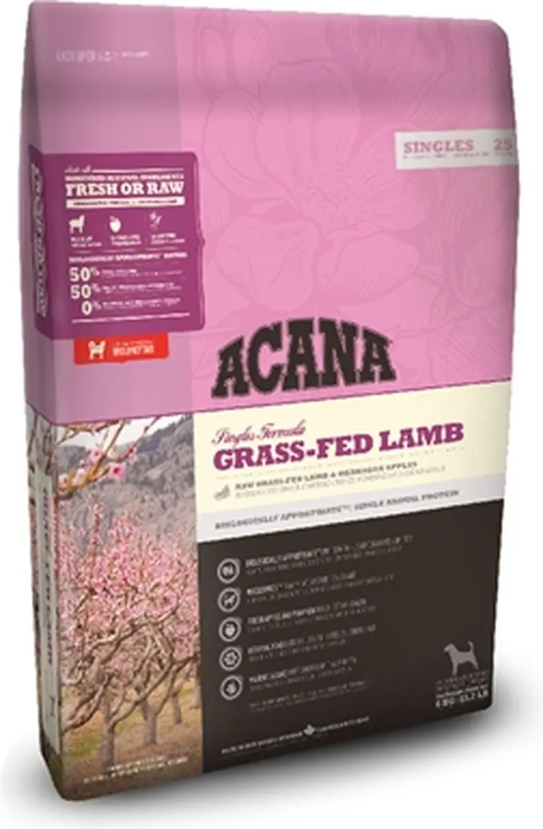 Acana singles grass-fed lamb dog