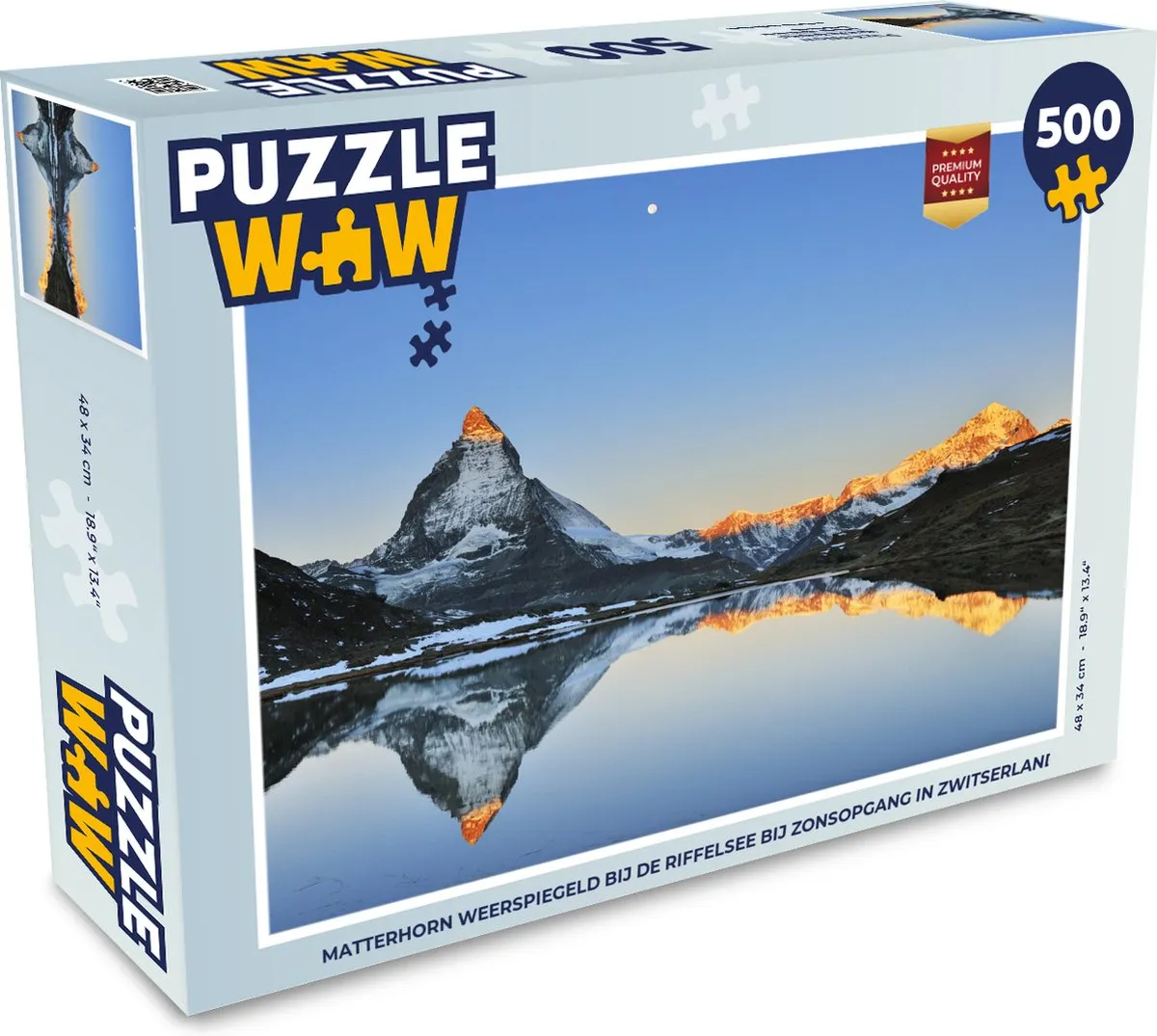PuzzleWow Matterhorn Riffelsee Legpuzzel 500 Stuks