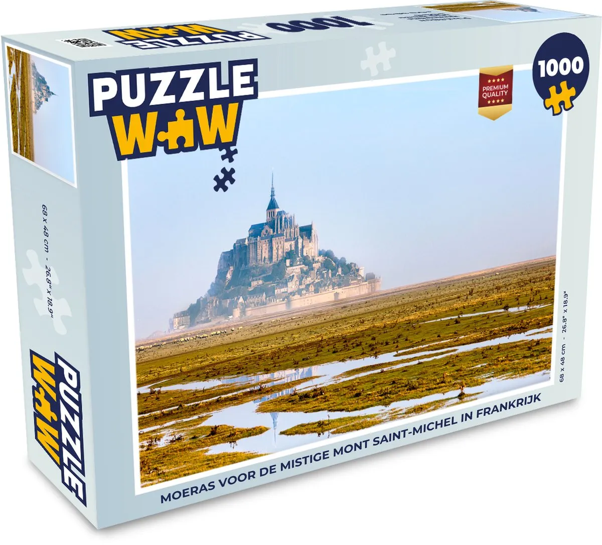PuzzleWow Kasteel Frankrijk Mist Water Legpuzzel 1000 Stuks
