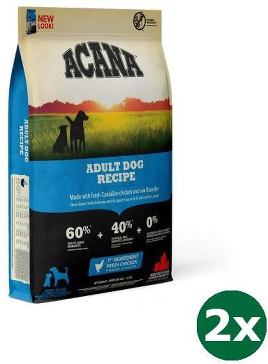 2x2 kg Acana dog adult dog hondenvoer