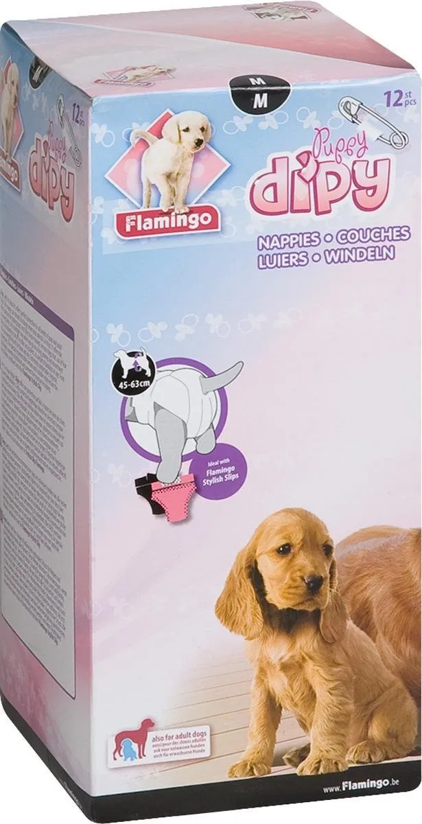 Flamingo Hondenverzorging Luiers Dipy M - 12 Stuks