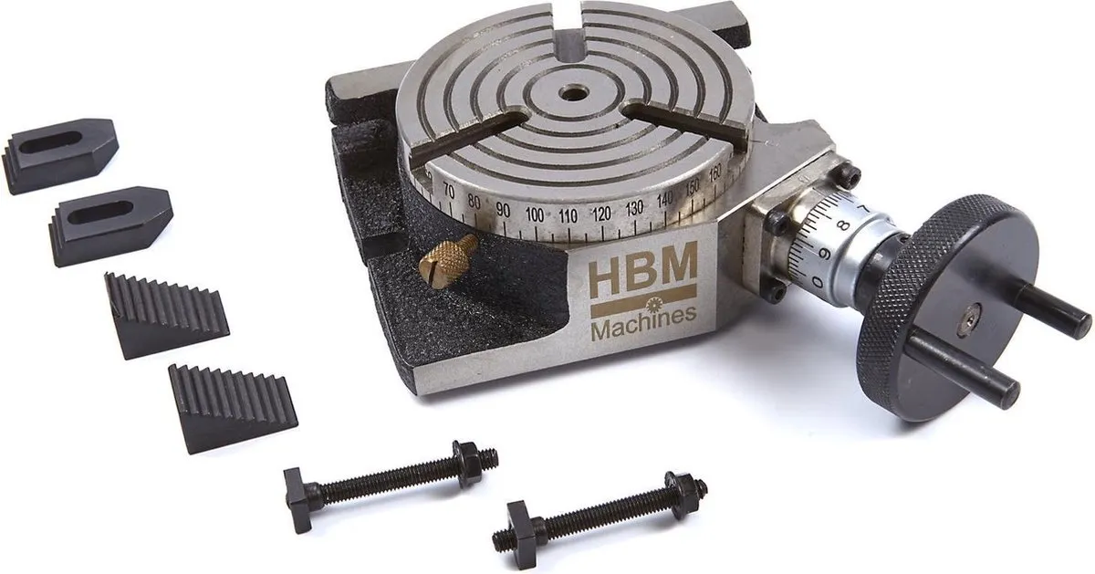 HBM 100mm Verdeeltafel met Opspanset
