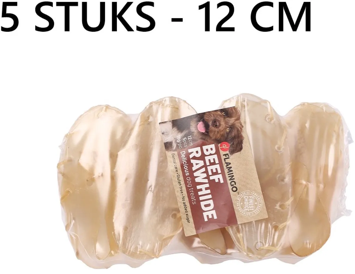 Flamingo Beef Rawhide Shoe Hondenknabbels 5 Stuks - 12cm - 80g