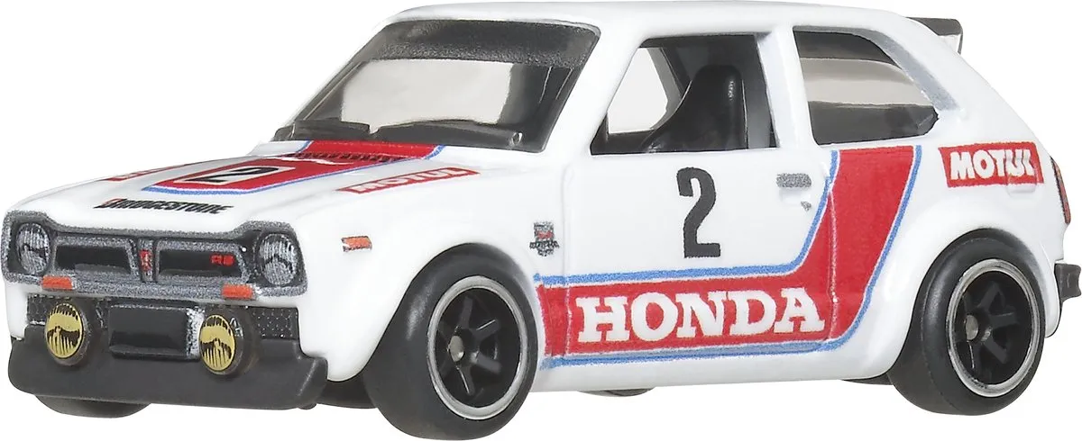 Hot Wheels 73 Honda Civic Custom JBM36 - Auto Transporter - Wit