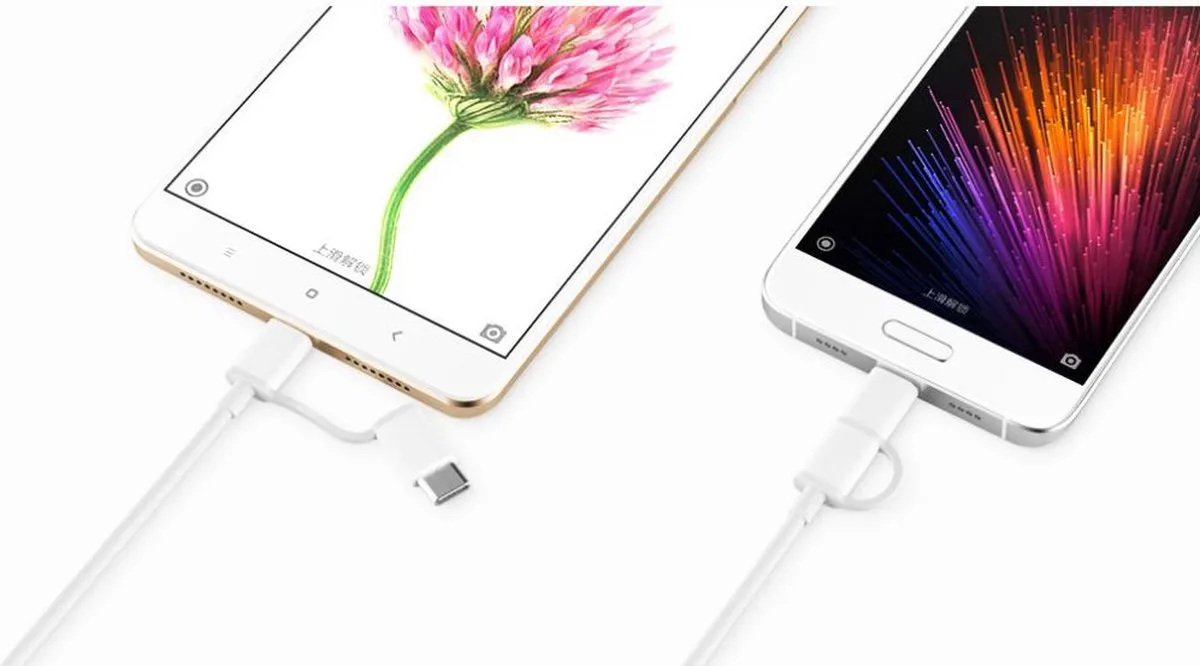 Xiaomi Mi 2-in-1 USB-C Kabel 100cm - Wit