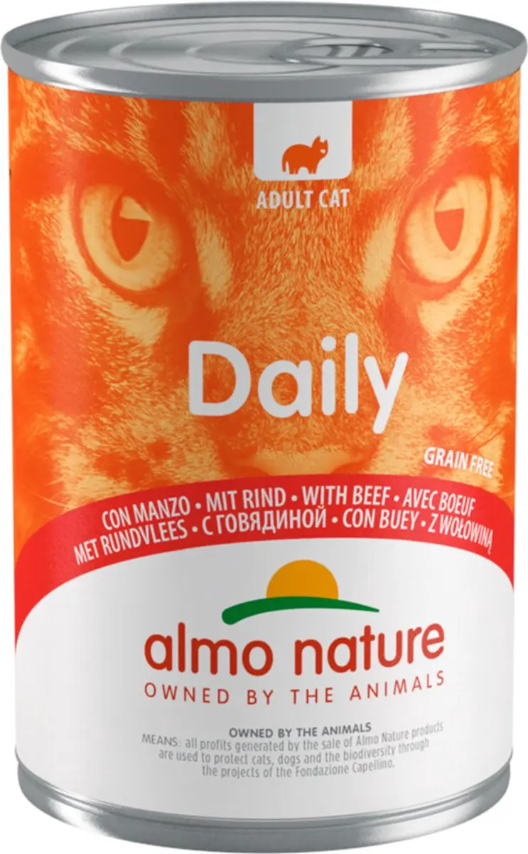 48x Almo Nature Daily Menu Kattenvoer Nat Blik Rund 400 gr