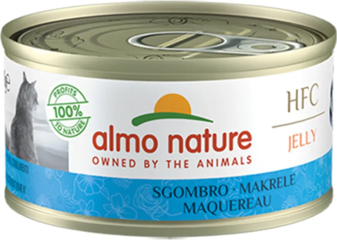 48x Almo Nature HFC Jelly Kattenvoer Nat Makreel 70 gr