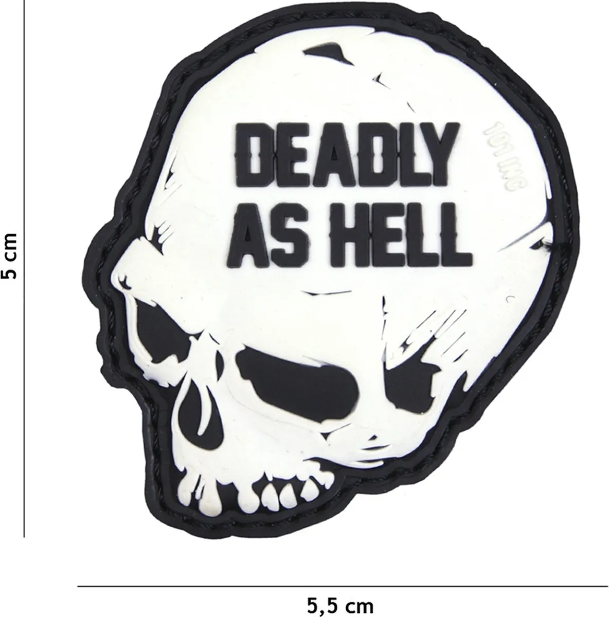 101 Inc Embleem 3D Pvc Deadly As Hell Wit 16016
