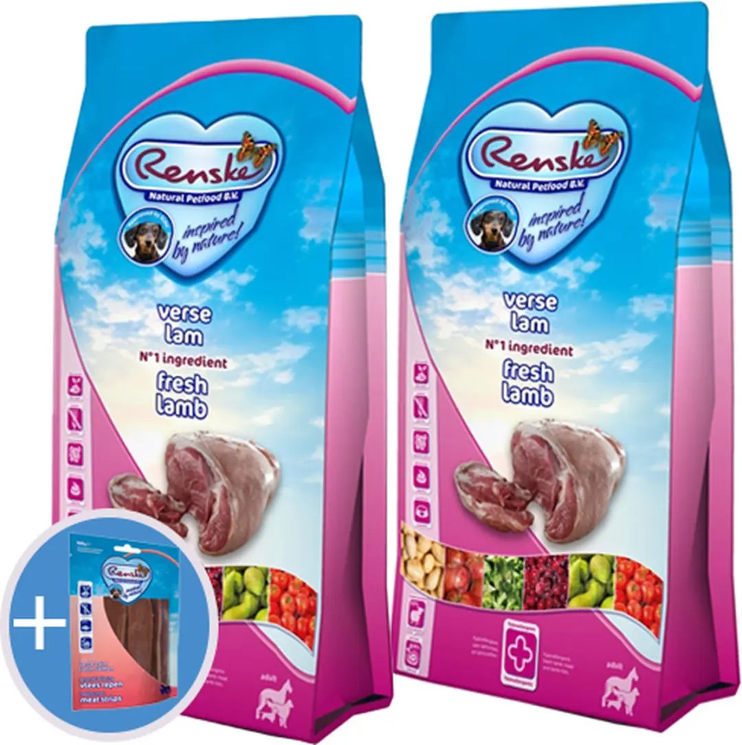Renske super premium adult lam graanvrij hondenvoer 2 x 12 kg