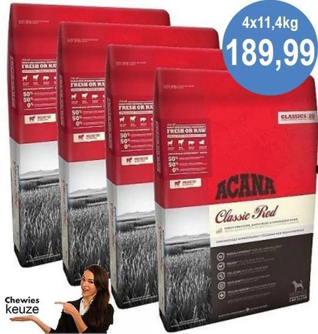Acana Classics Classic Red hondenvoer 4 x 11,4 kg