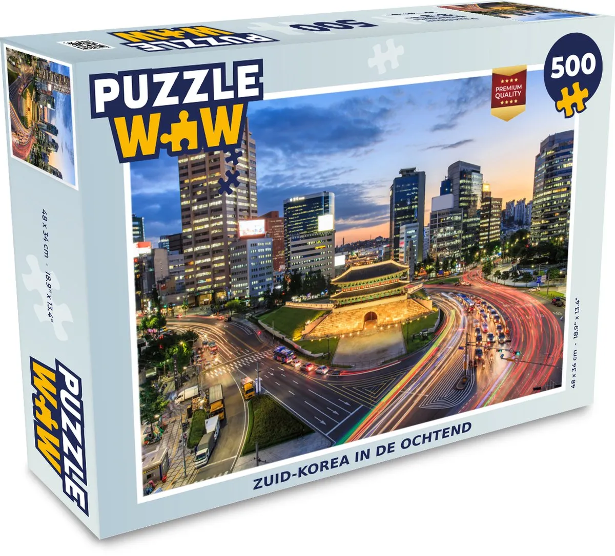 PuzzleWow Legpuzzel Zuid-Korea in de Ochtend 500 Stuks