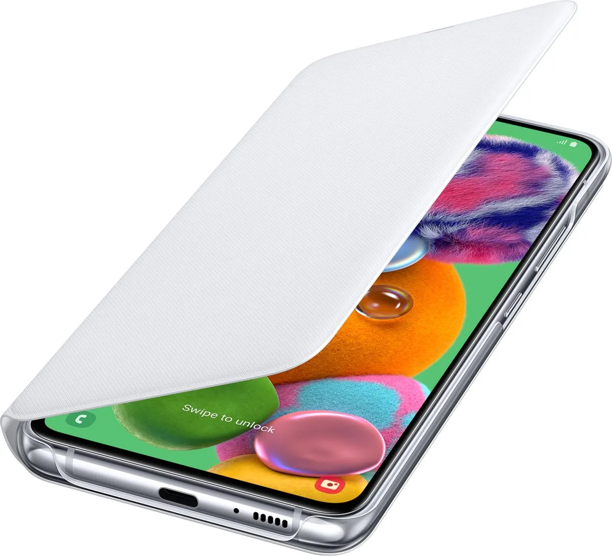 Samsung Wallet Cover Galaxy A90 5G - Wit