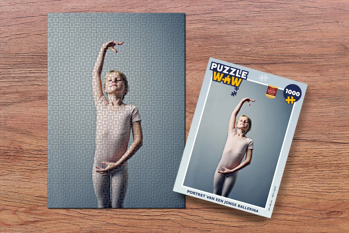 PuzzleWow Portret van een jonge ballerina Legpuzzel 1000 Stuks - Multicolor