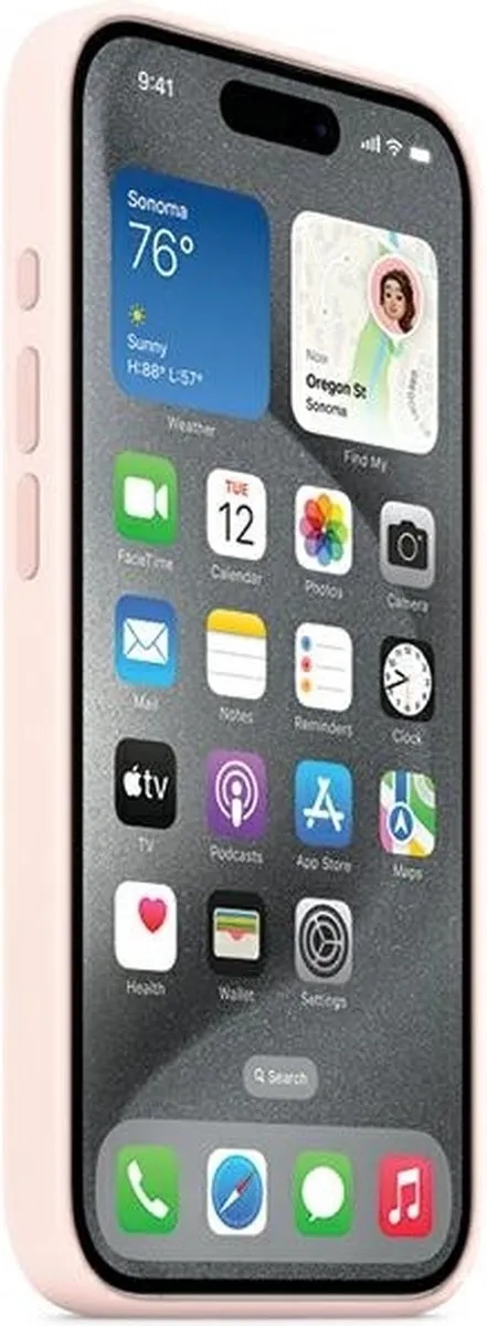 Apple iPhone 15 Plus Siliconenhoesje MT143ZM/A - Light Pink - afbeelding 6 van 6