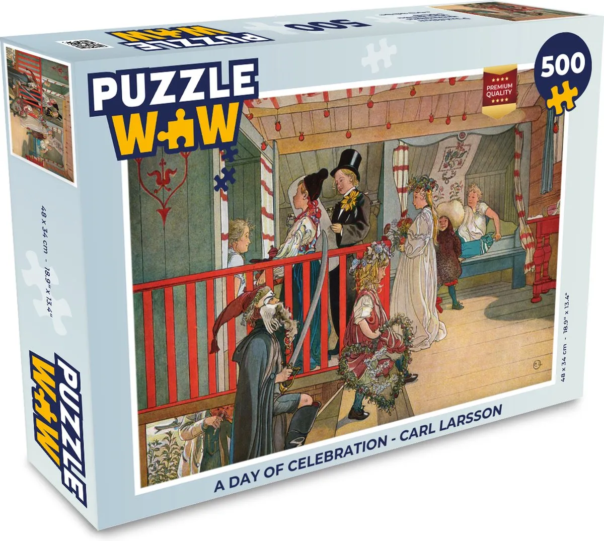 PuzzleWow Carl Larsson Legpuzzel 500 Stuks - Multicolor