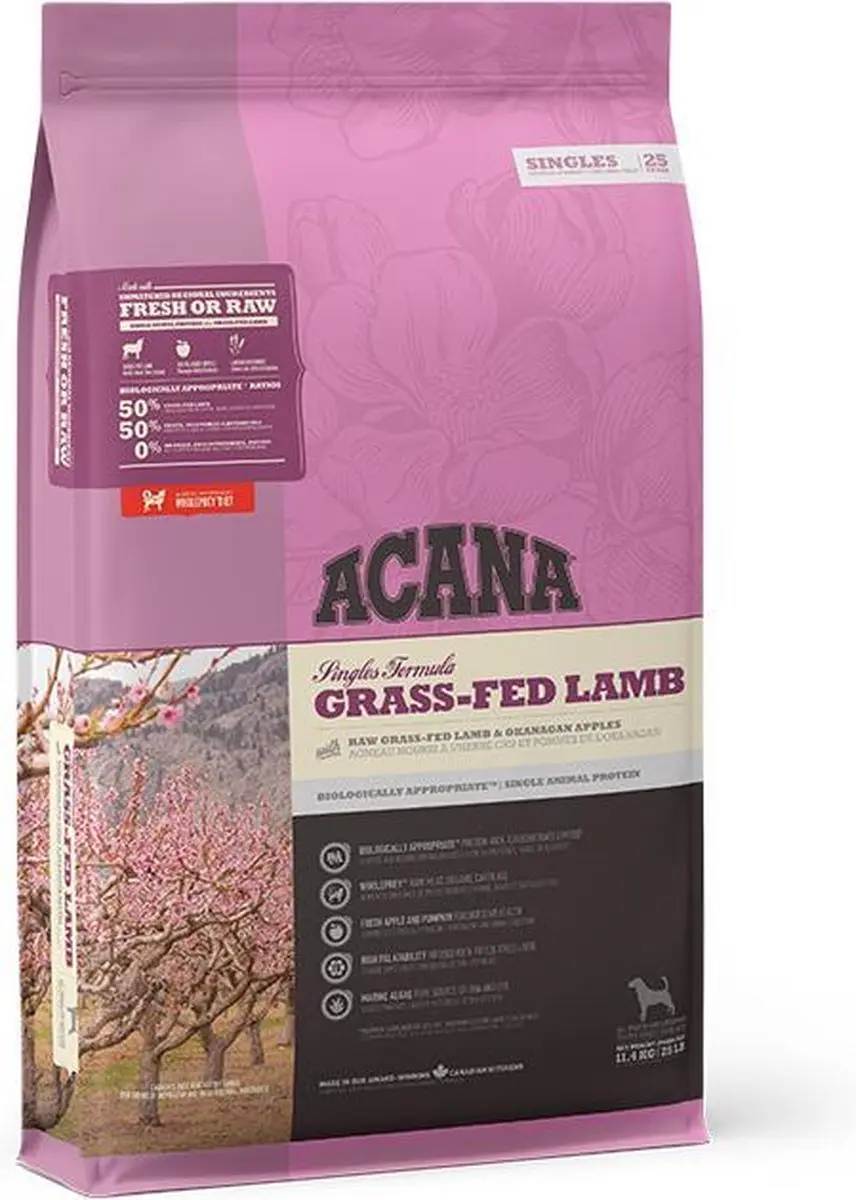 Acana SINGLES Grass-Fed Lamb 11.4 kg.