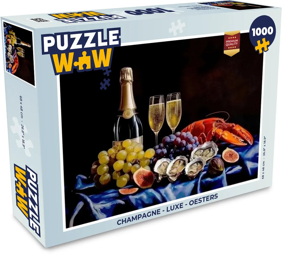 PuzzleWow Champagne Legpuzzel 1000 Stuks