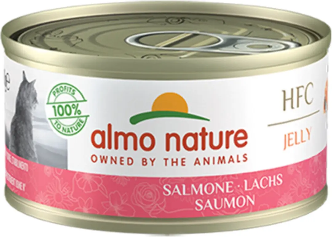 48x Almo Nature HFC Jelly Kattenvoer Nat Zalm 70 gr