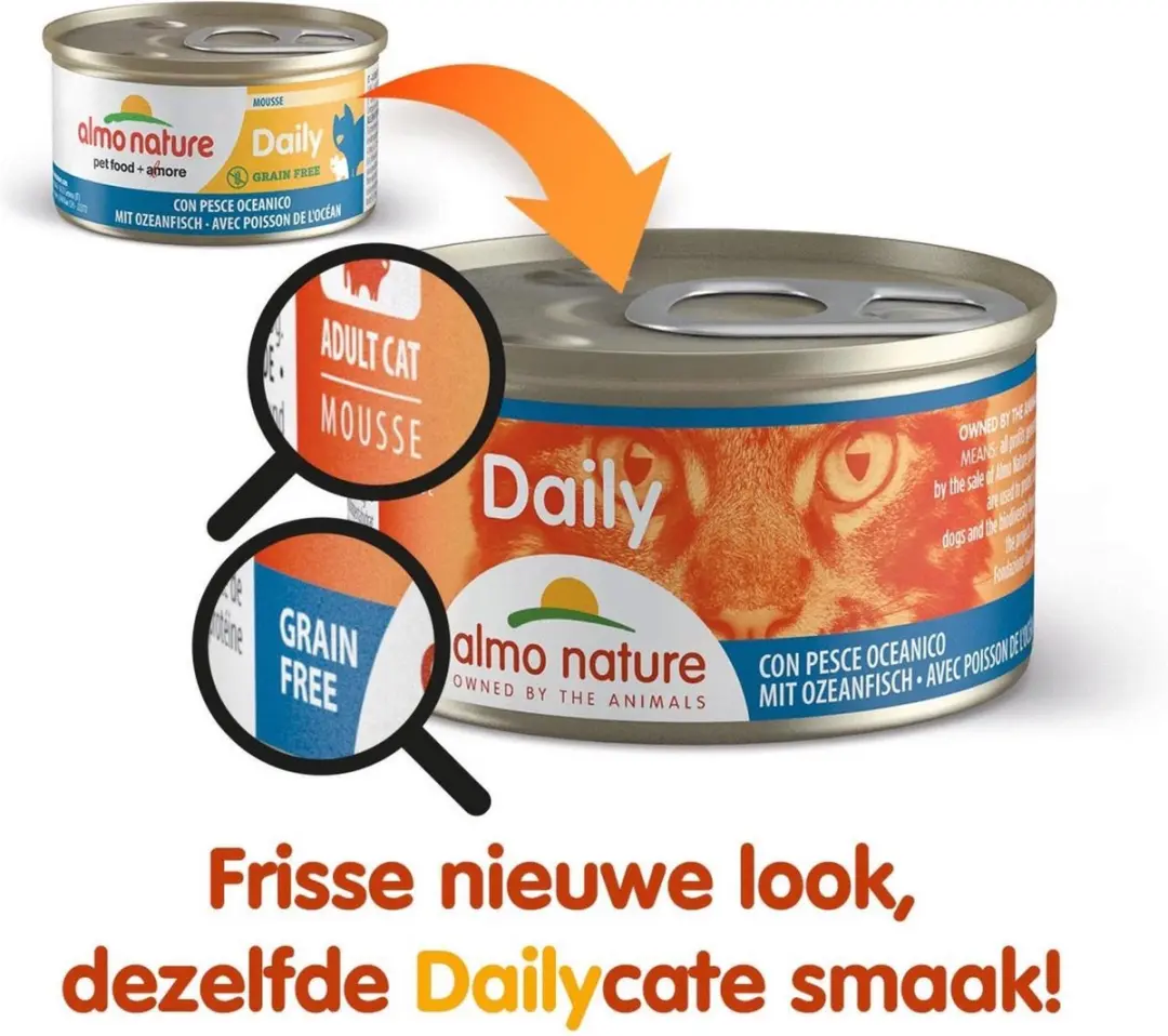 Almo Nature Daily Menu Mousse Oceaanvis 85g - 24 Stuks - afbeelding 3 van 6