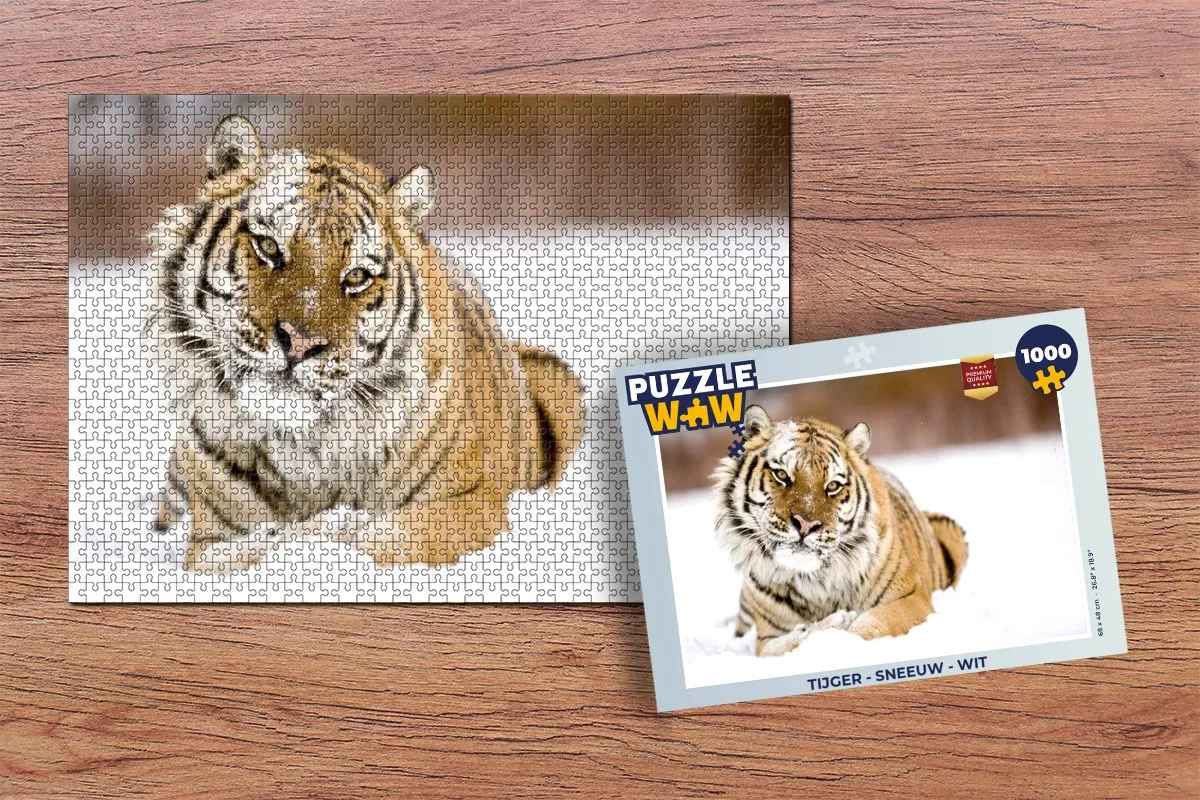 PuzzleWow Tijger Legpuzzel 1000 Stuks - Multicolor