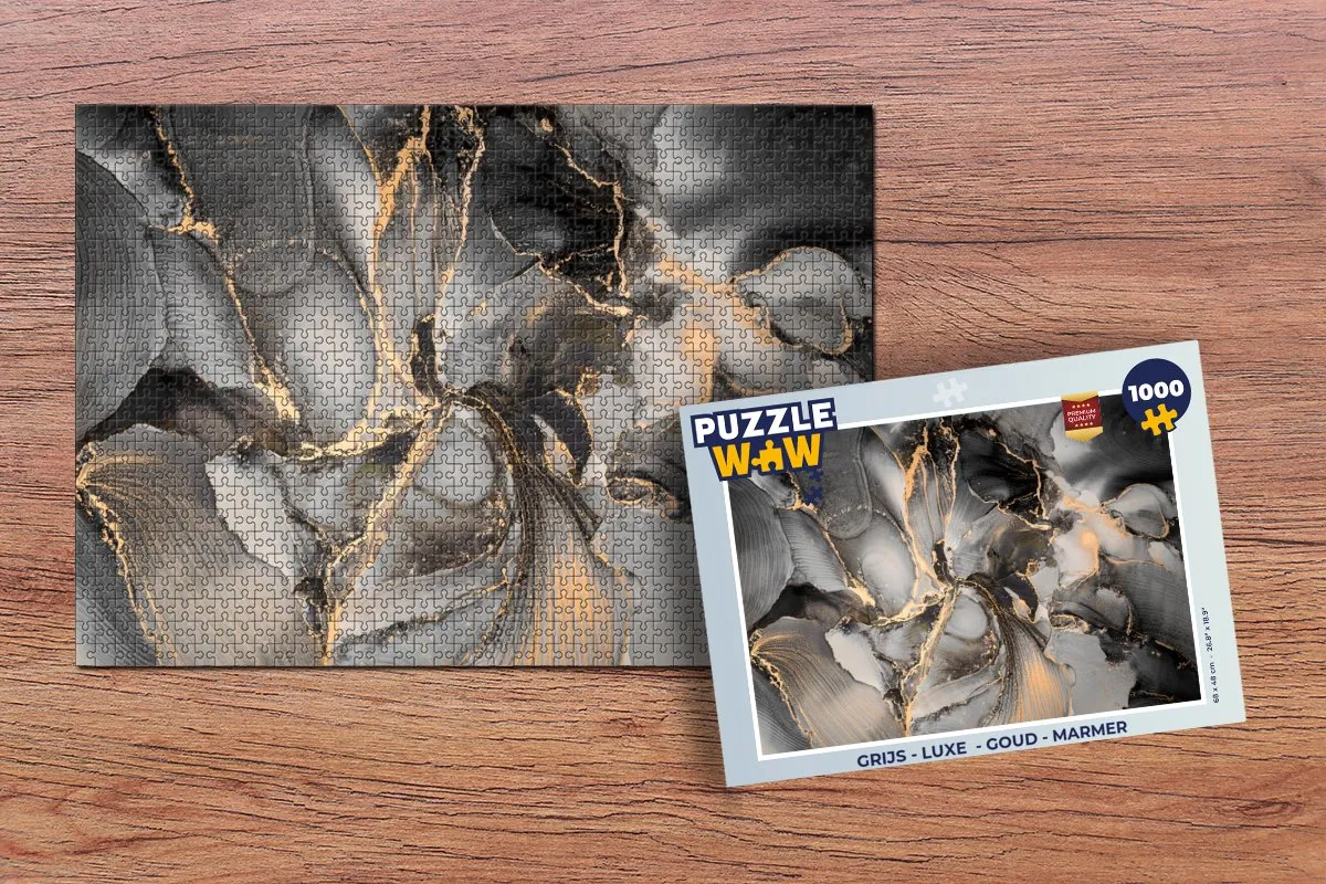 PuzzleWow Marmerprint Legpuzzel 1000 Stuks - Multicolor