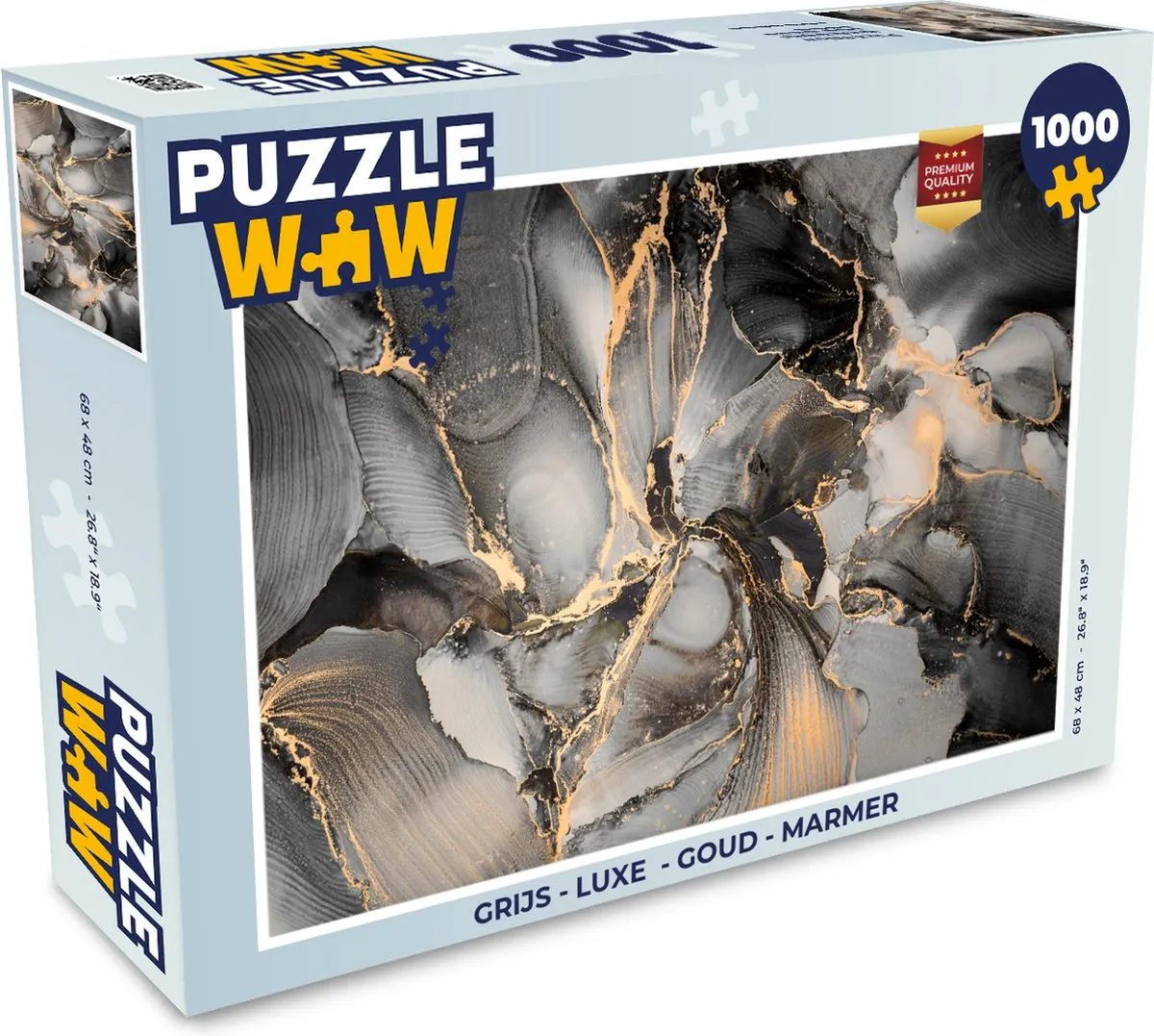 PuzzleWow Marmerprint Legpuzzel 1000 Stuks