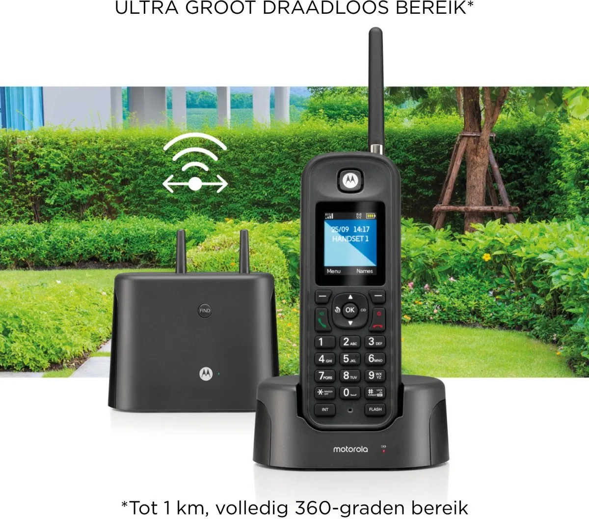Motorola Voice O202 Draadloze Telefoons - 2 Stuks Zwart