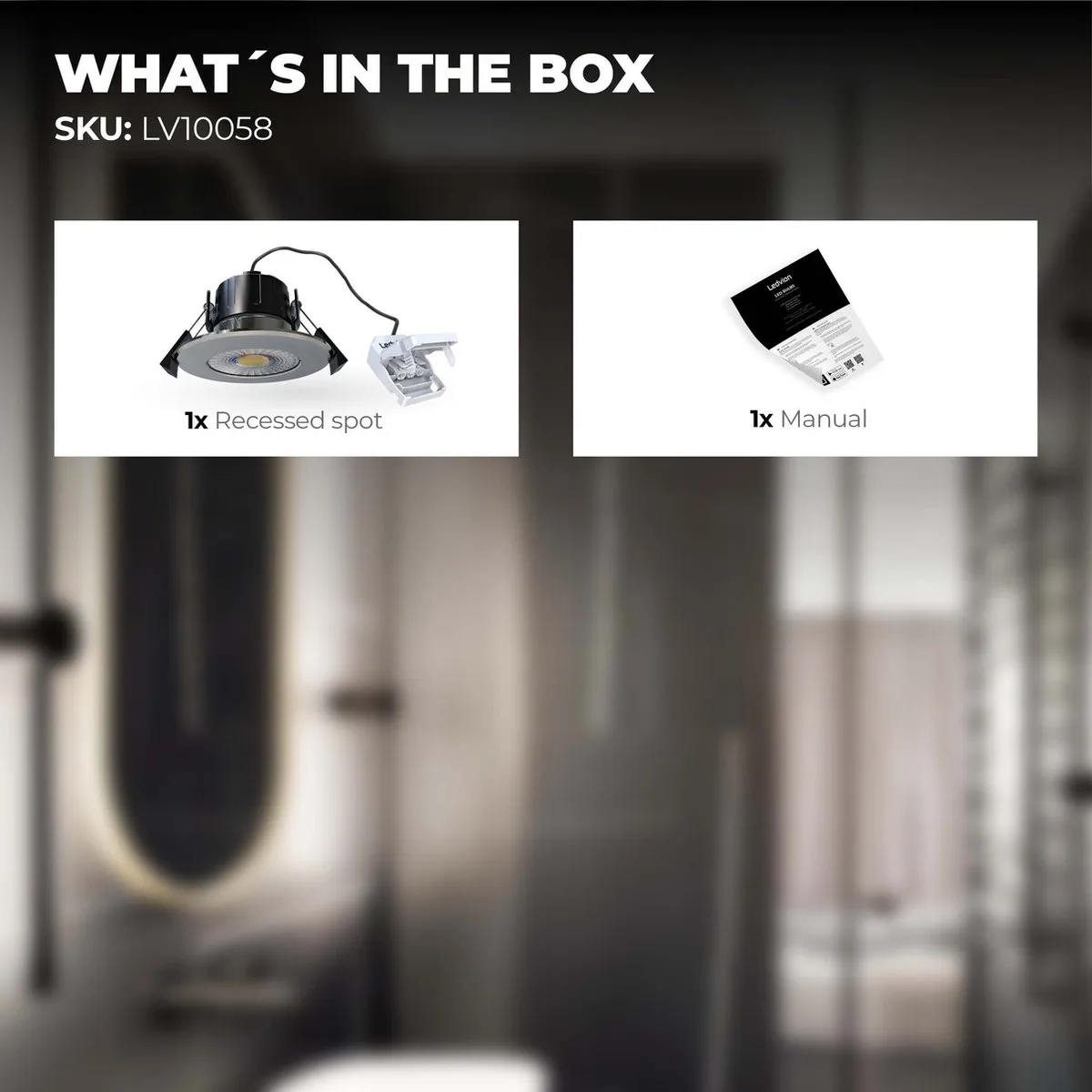 Ledvion LED Inbouwspot 5W 2700K Ø84mm - RVS