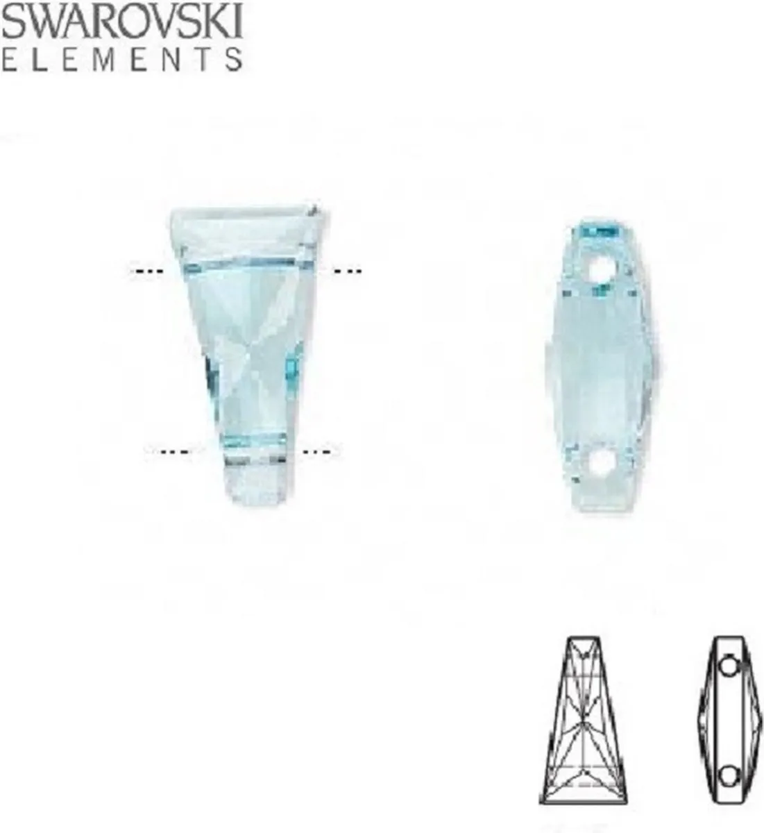 Swarovski Elements Keystone Kralen 17x9mm