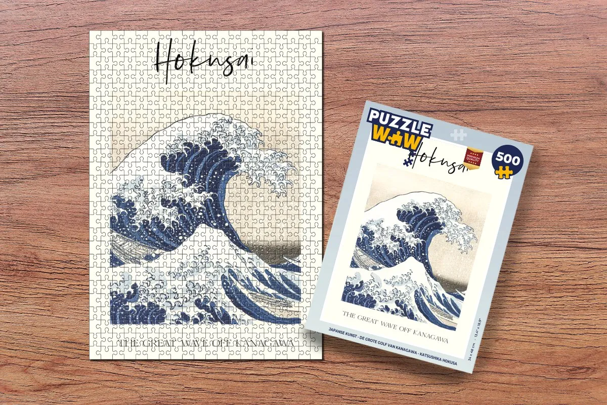 PuzzleWow De Grote Golf van Kanagawa Legpuzzel 500 Stuks - Multicolor