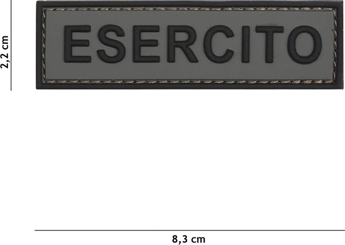 101 Inc Embleem 3D Pvc Esercito Grijs 20066