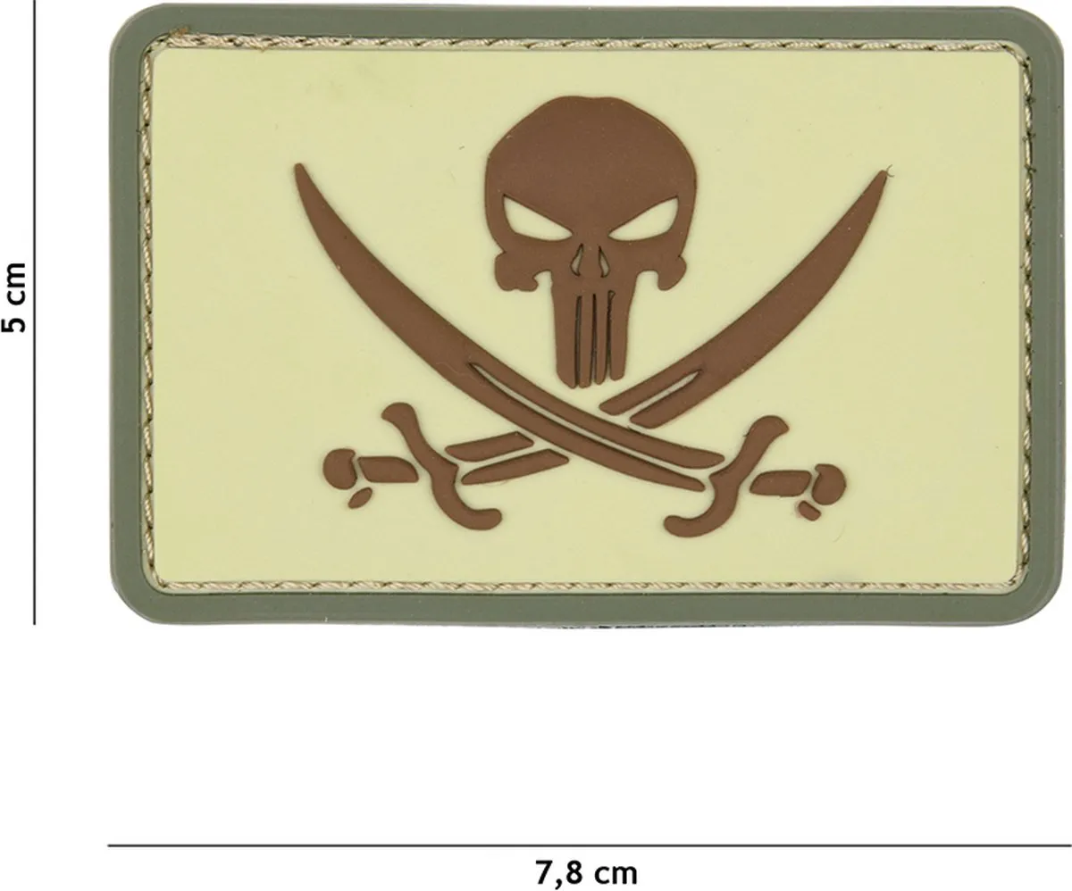 101 Inc Embleem 3D PVC Punisher Pirate Coyote
