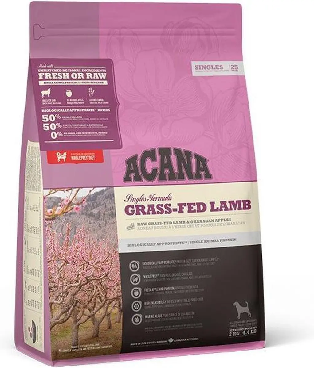 Acana SINGLES Grass-Fed Lamb 2 kg.