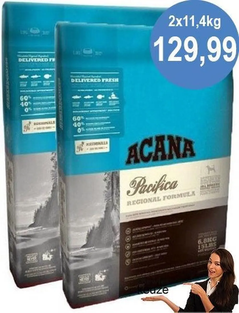 Acana Regionals Pacifica hondenvoer 2 x 11,4 kg