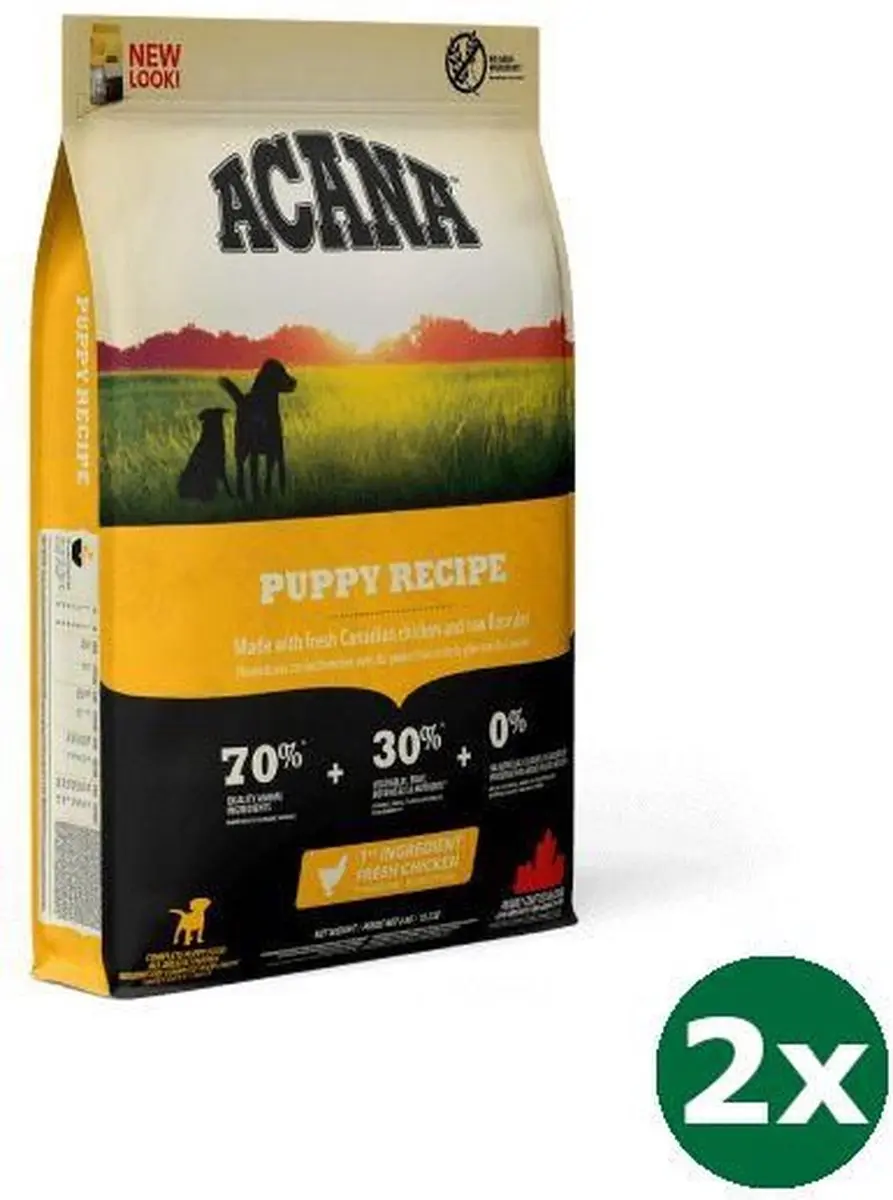 2x17 kg Acana dog puppy hondenvoer